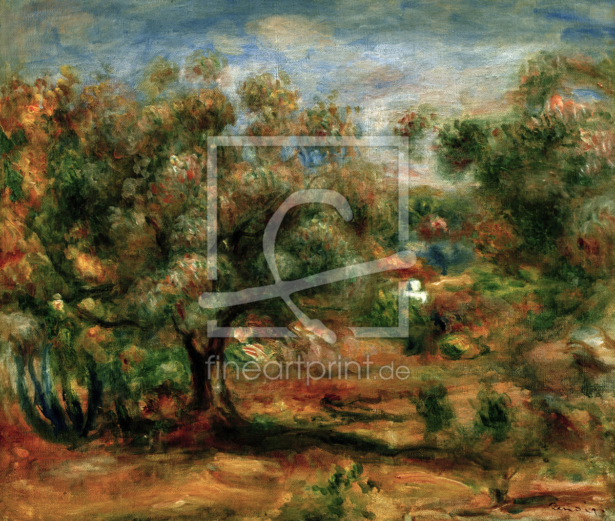 Bild-Nr.: 30006638 Renoir / Landscape near Cagnes / 1909/10 erstellt von Renoir, Pierre-Auguste