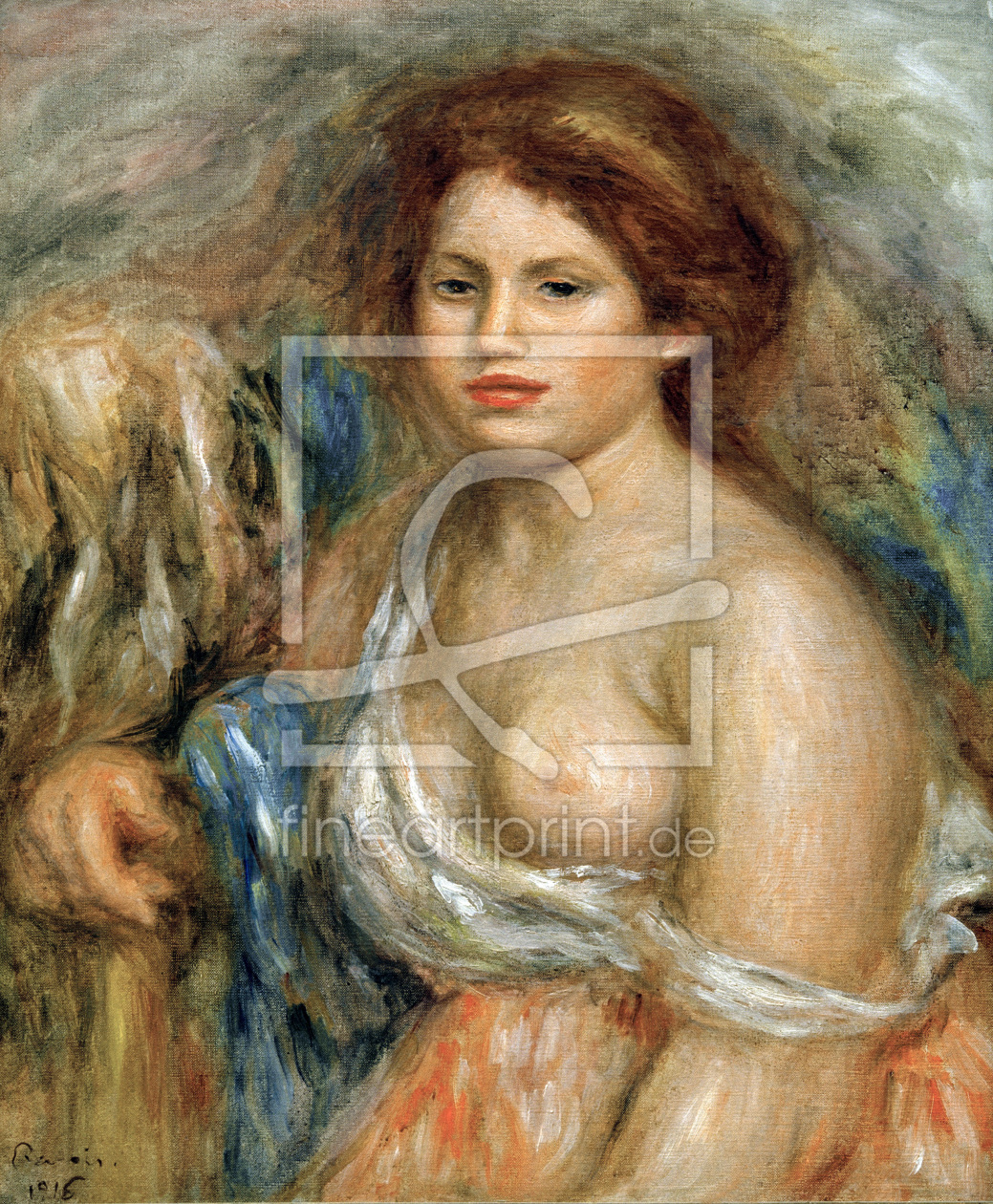 Bild-Nr.: 30006652 P.-A.Renoir, Brustbildnis erstellt von Renoir, Pierre-Auguste