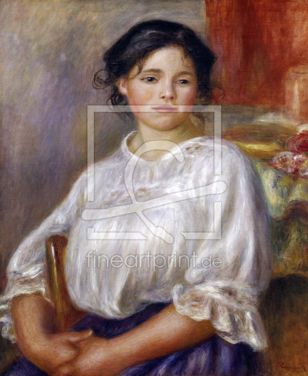 Bild-Nr.: 30006664 Renoir/Jeune fille/Helene Bellon/c.1909 erstellt von Renoir, Pierre-Auguste