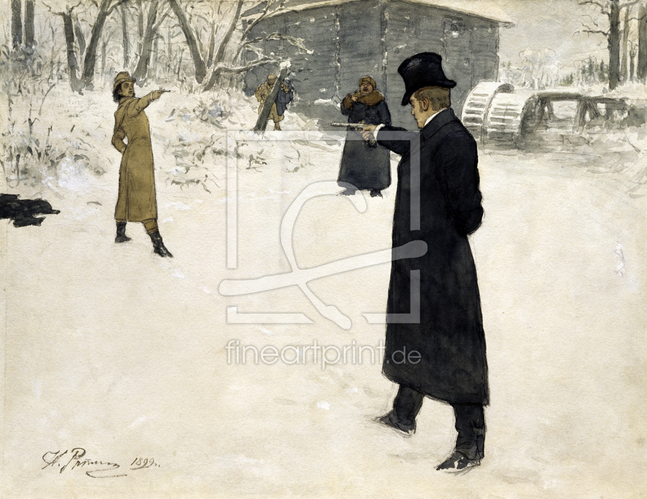 Bild-Nr.: 30006748 Pushkin / Eugene Onegin / Illust. /Repin erstellt von Repin, Ilja Jefimowitsch