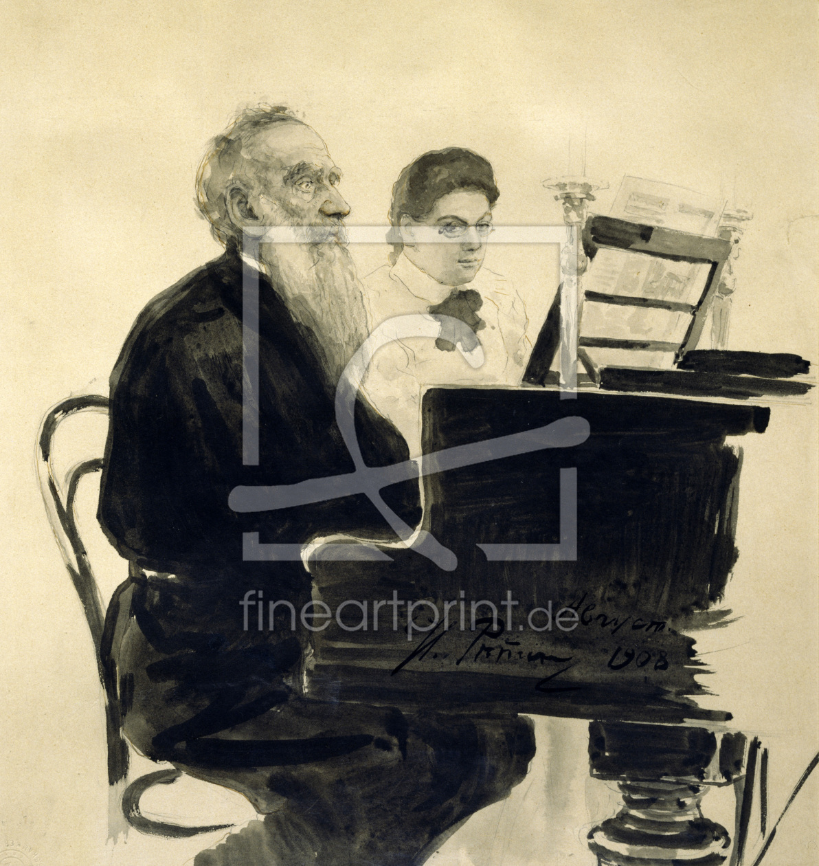 Bild-Nr.: 30006786 Leo Tolstoj / Aquarell von Repin erstellt von Repin, Ilja Jefimowitsch