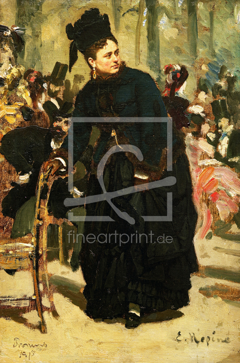 Bild-Nr.: 30006810 Ilja Repin, Dame auf Stuhllehne stützend erstellt von Repin, Ilja Jefimowitsch