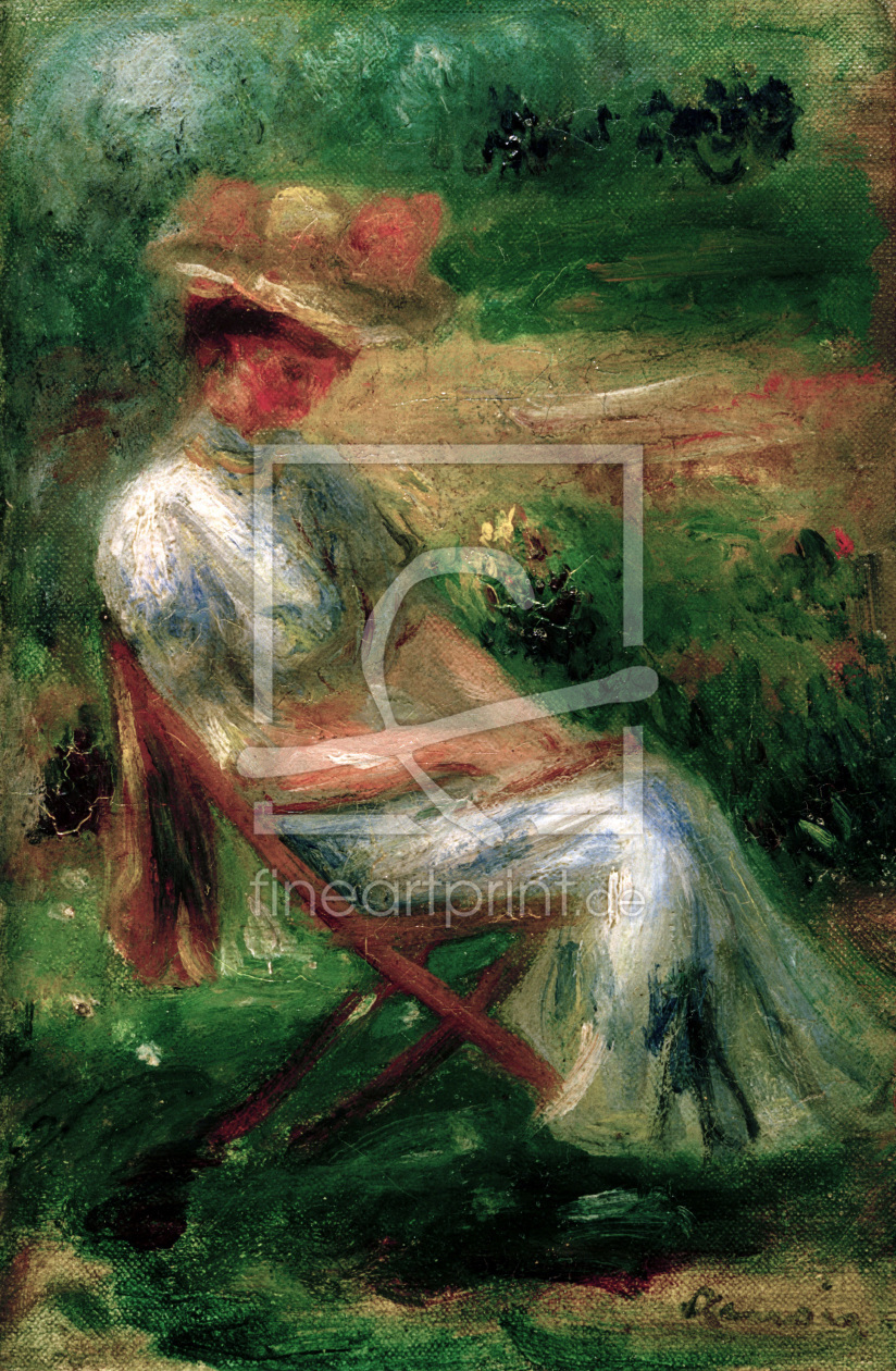 Bild-Nr.: 30006848 A.Renoir, Sitzende Frau im Garten erstellt von Renoir, Pierre-Auguste