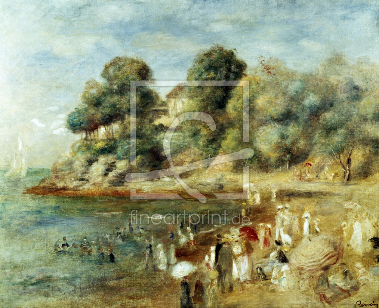 Bild-Nr.: 30006878 Auguste Renoir/Beach at Pornic erstellt von Renoir, Pierre-Auguste