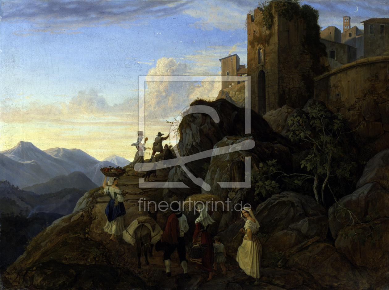 Bild-Nr.: 30006958 L.Richter, Civitella / Evening / 1827 erstellt von Richter, Ludwig