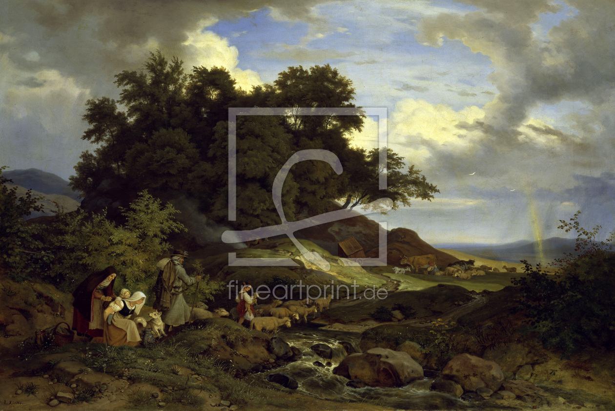 Bild-Nr.: 30006972 L.Richter / Shepheards in Bohemia / 1841 erstellt von Richter, Ludwig