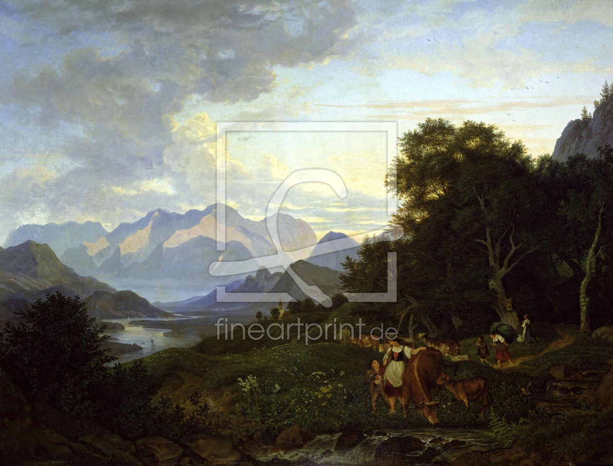 Bild-Nr.: 30006990 L.Richter, Salzburg landscape /1830 erstellt von Richter, Ludwig