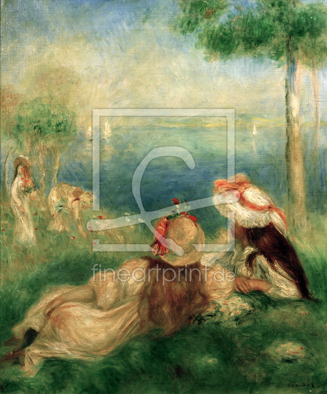 Bild-Nr.: 30007114 A.Renoir, Junge Mädchen an der Küste erstellt von Renoir, Pierre-Auguste