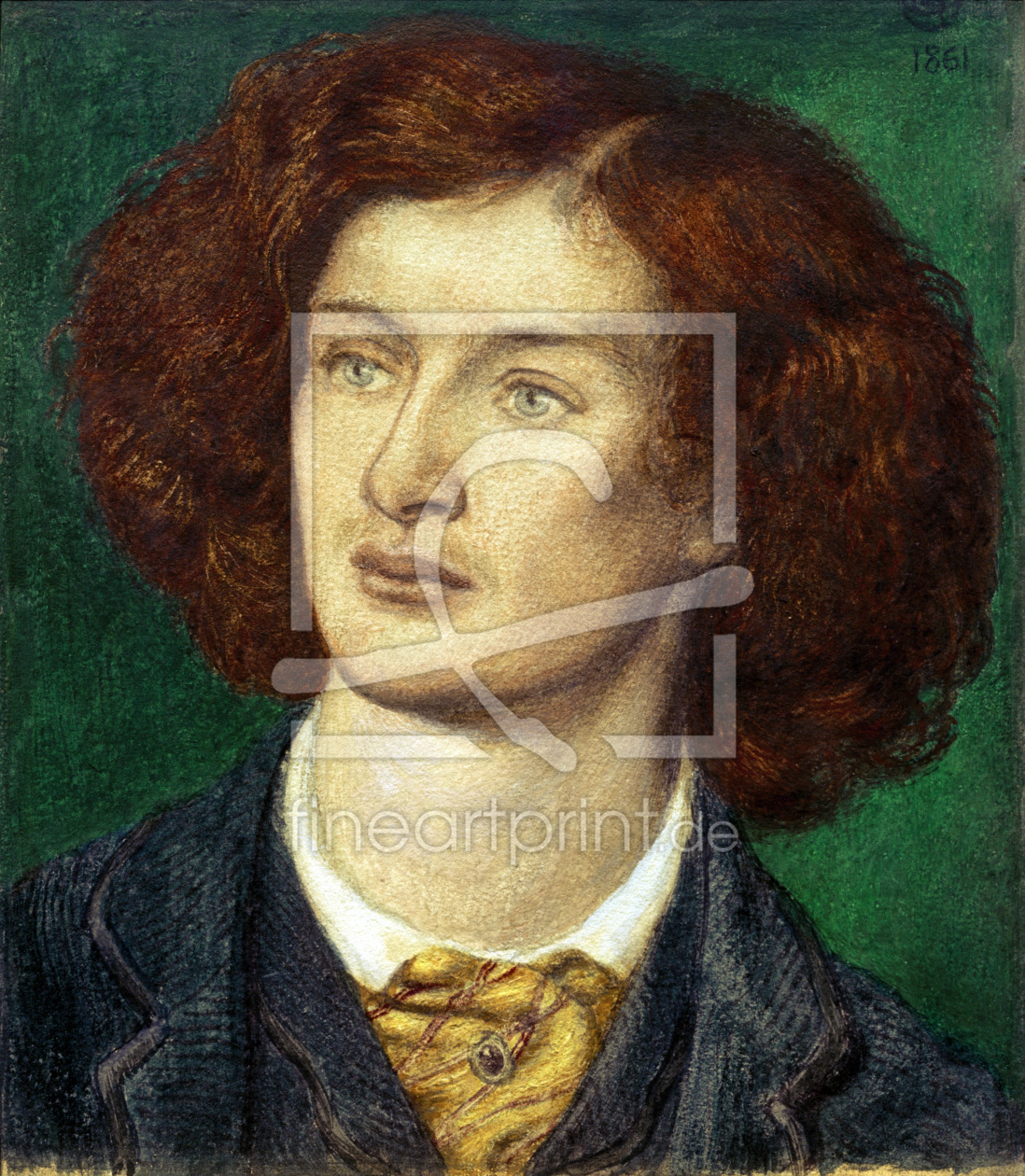 Bild-Nr.: 30007144 A.C.Swinburne / Zeichnung v.D.G.Rossetti erstellt von Rossetti, Dante Gabriel