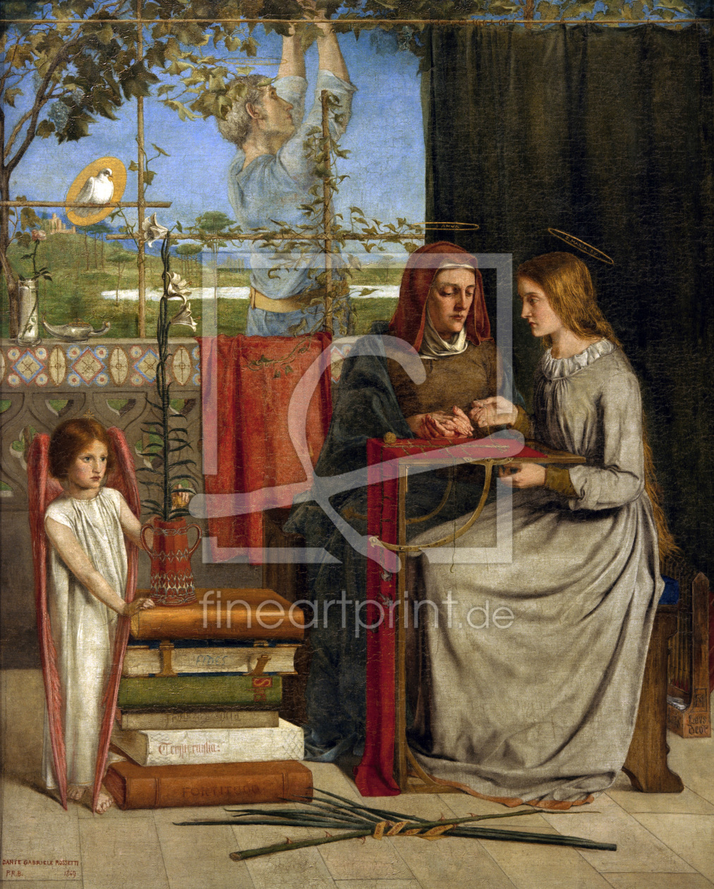 Bild-Nr.: 30007156 Rossetti / Girlhood of Mary Virgin erstellt von Rossetti, Dante Gabriel
