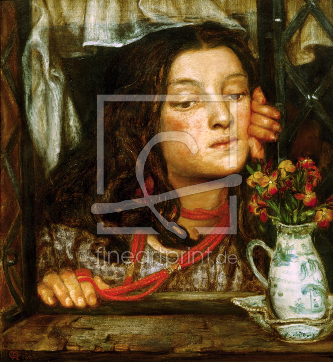Bild-Nr.: 30007164 D.G.Rossetti, Mädchen an einem Fenster erstellt von Rossetti, Dante Gabriel