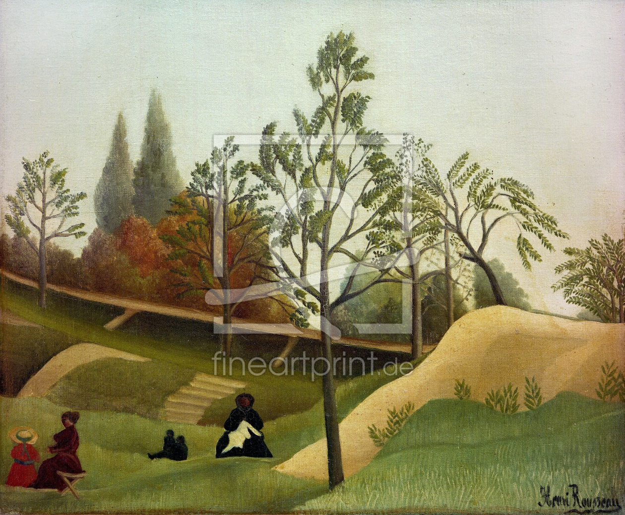 Bild-Nr.: 30007236 H.Rousseau, View of the fortifications erstellt von Rousseau, Henri Julien Felix