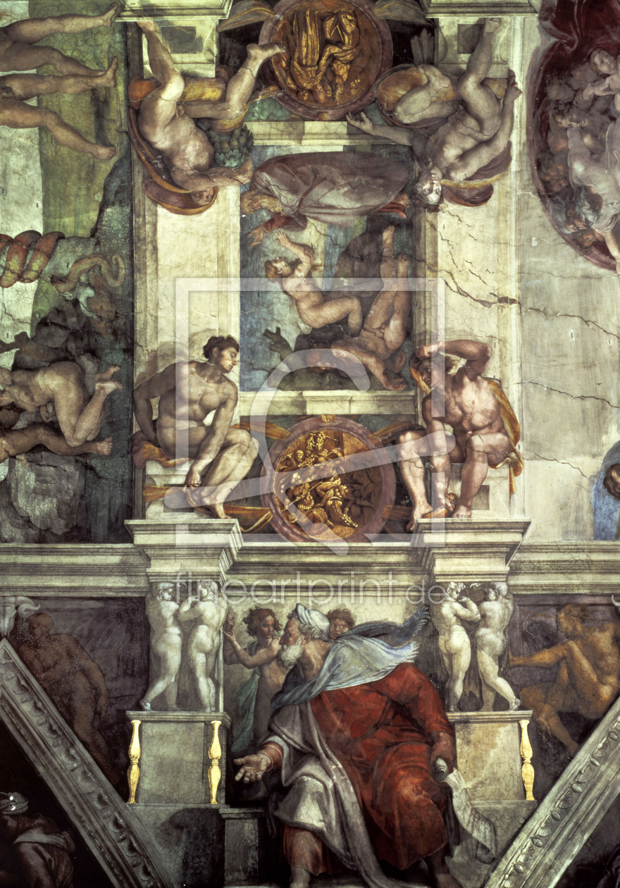 Bild-Nr.: 30007308 Michelangelo / Creation of Eve, Ezekiel erstellt von Buonarroti, Michelangelo (Michelangelo di Lodovico Buonarroti Simoni)