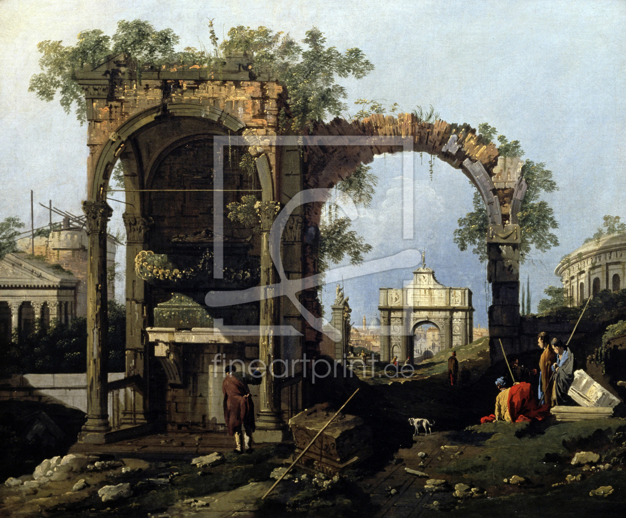 Bild-Nr.: 30007377 Canaletto / Capriccio and classical ruin erstellt von Canal, Giovanni Antonio & Bellotto, Bernardo