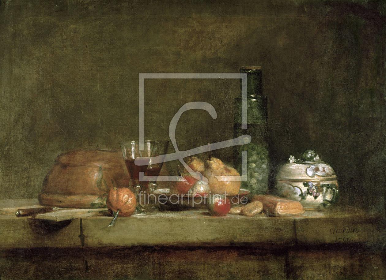 Bild-Nr.: 30007425 Chardin / Still-life with Olive Glass erstellt von Chardin, Jean Siméon