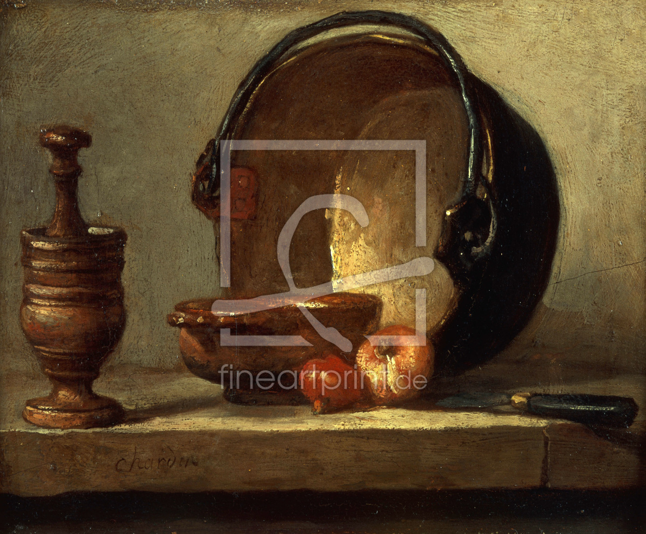 Bild-Nr.: 30007447 Chardin / The Copper Cauldron / c. 1732 erstellt von Chardin, Jean Siméon