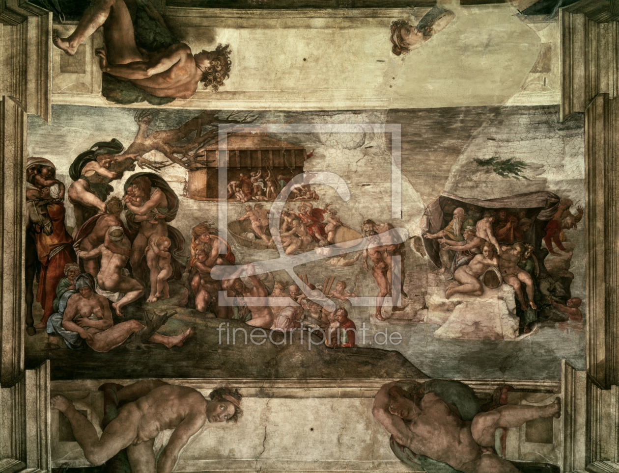 Bild-Nr.: 30007453 Michelangelo, The Flood erstellt von Buonarroti, Michelangelo (Michelangelo di Lodovico Buonarroti Simoni)