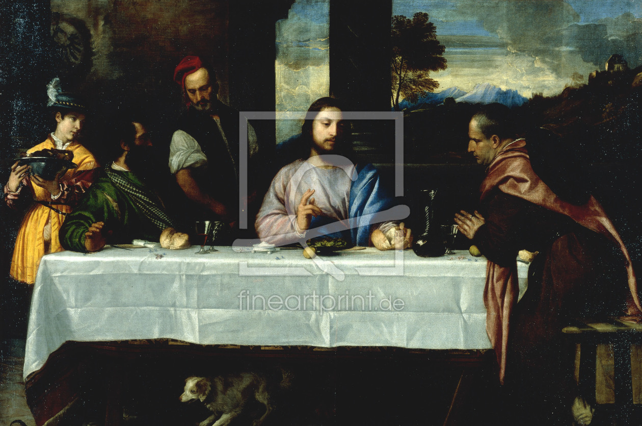 Bild-Nr.: 30007481 Disciples in Emmaus / Titian / c.1535/40 erstellt von Vecellio, Tiziano