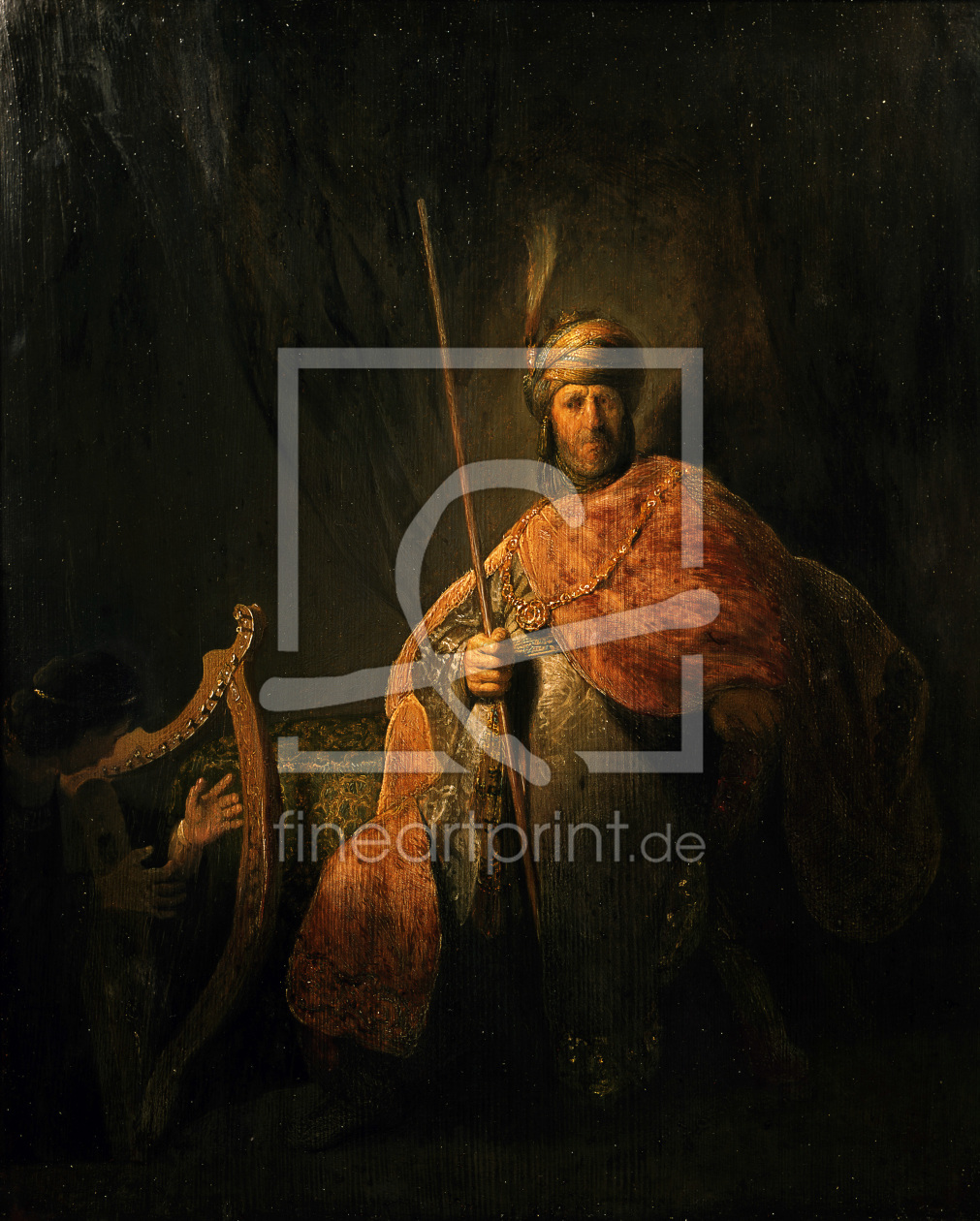 Bild-Nr.: 30007655 Rembrandt, David vor Saul die Harfe sp. erstellt von Rembrandt Harmenszoon van Rijn