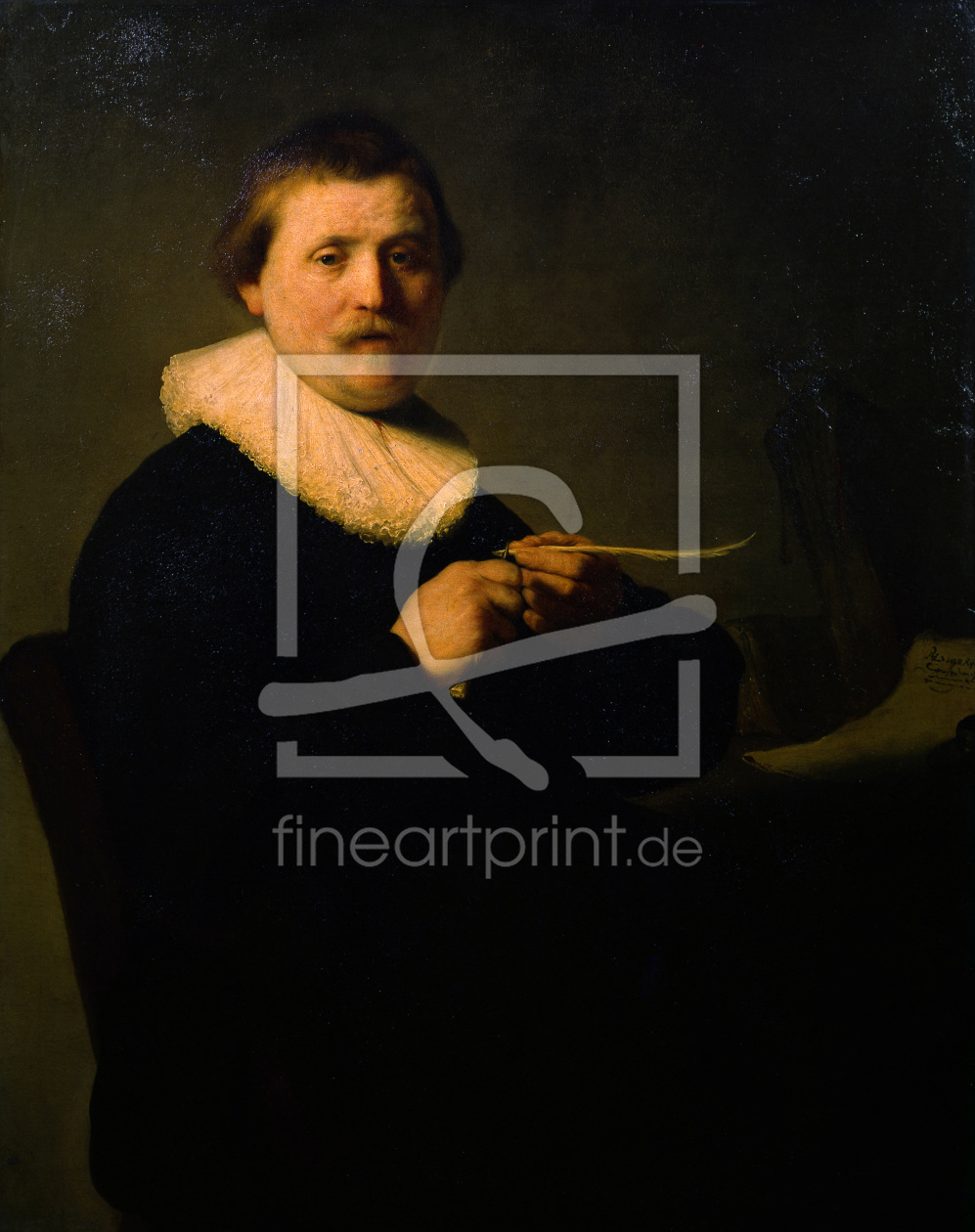 Bild-Nr.: 30007711 Rembrandt, Feder schneidender Mann erstellt von Rembrandt Harmenszoon van Rijn