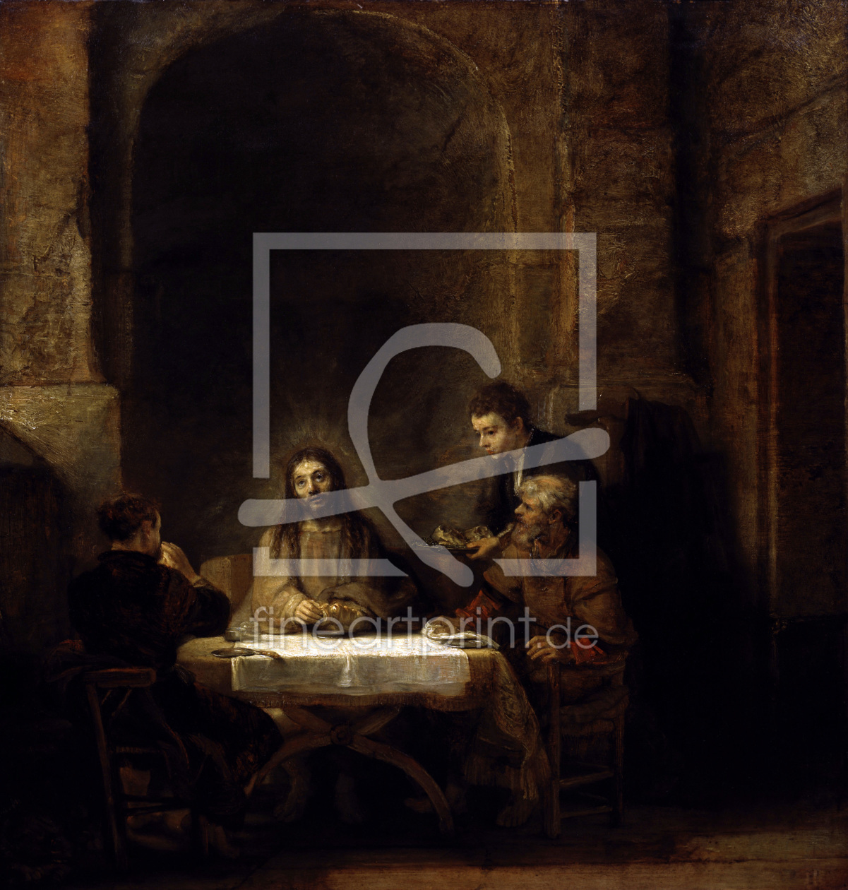 Bild-Nr.: 30007713 Christ in Emmaus / Rembrandt / 1648 erstellt von Rembrandt Harmenszoon van Rijn