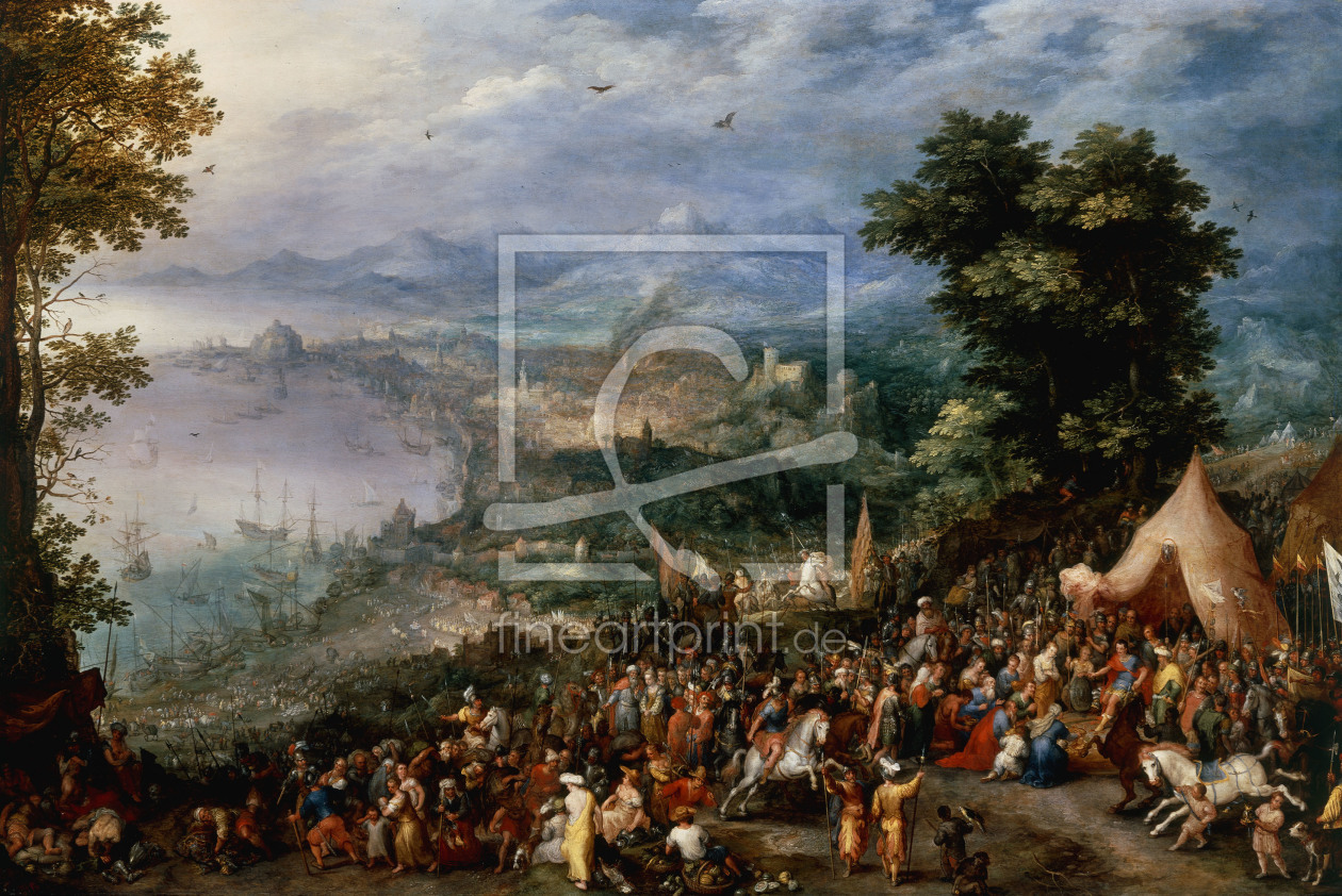 Bild-Nr.: 30007735 J.Brueghel t.E., Harbour city erstellt von Jan Brueghel der Ältere