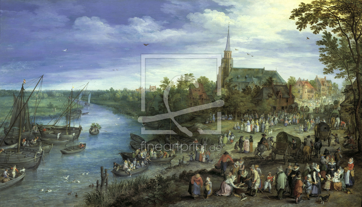 Bild-Nr.: 30007819 Brueghel, the Elder, Village Market. erstellt von Jan Brueghel der Ältere