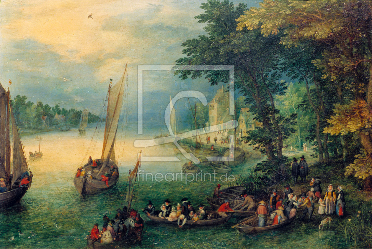 Bild-Nr.: 30007879 J.Brueghel d.E. / River Landscape / 1605 erstellt von Jan Brueghel der Ältere