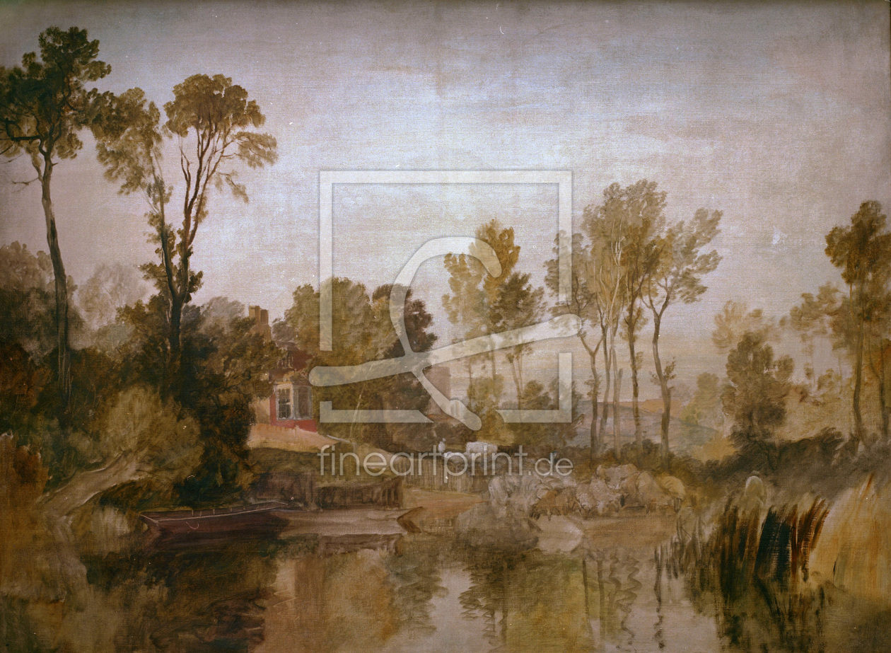 Bild-Nr.: 30007999 W.Turner / House Beside a River With... erstellt von Turner, Joseph Mallord William