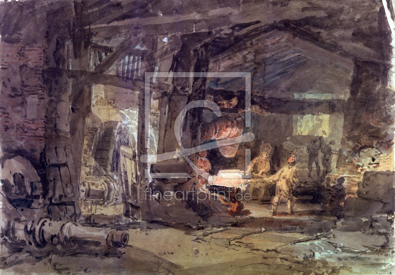 Bild-Nr.: 30008011 W.Turner / An Iron Foundry / c.1797/98 erstellt von Turner, Joseph Mallord William