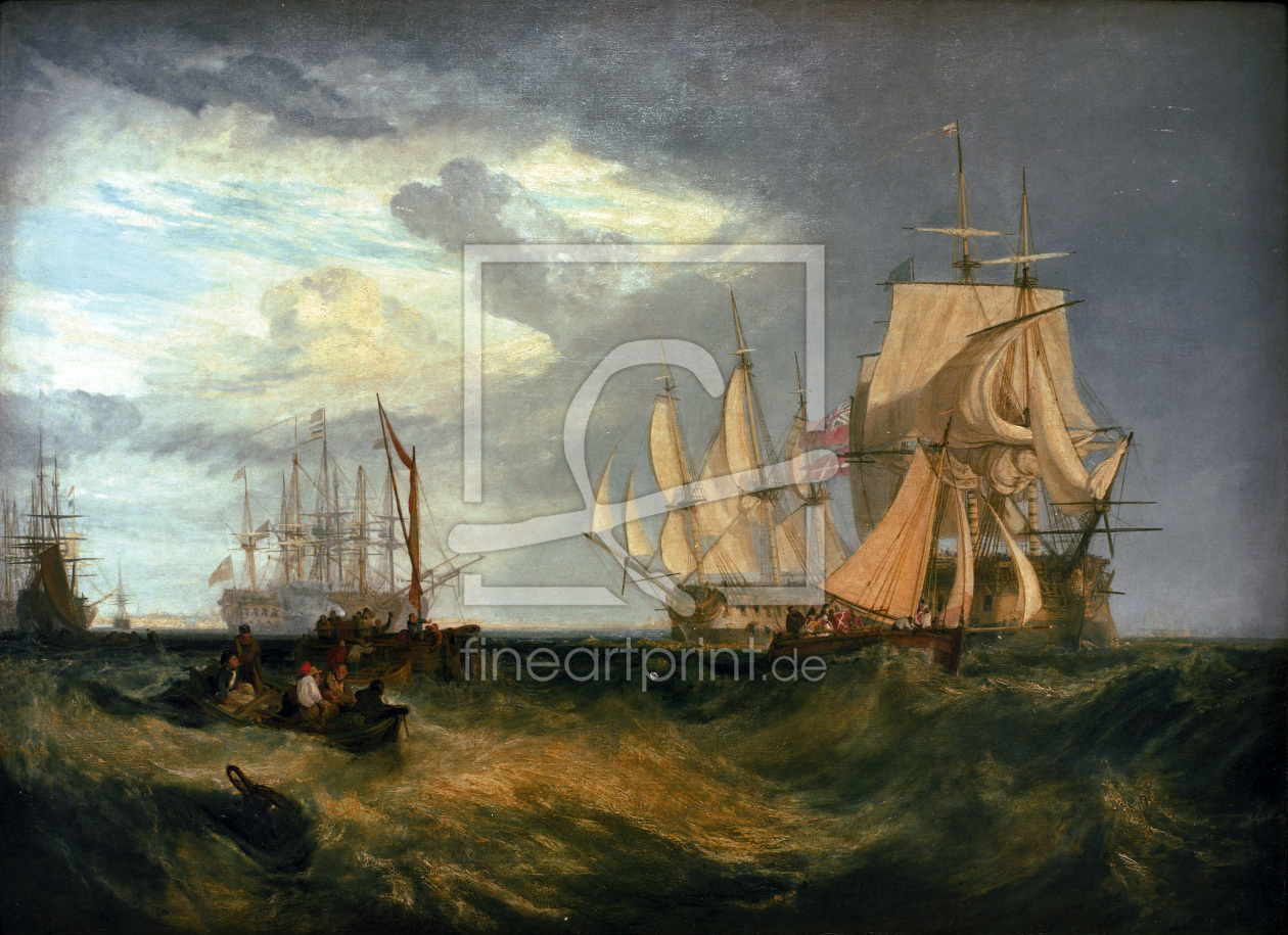 Bild-Nr.: 30008095 W.Turner, Spithead, Crew lichtet Anker erstellt von Turner, Joseph Mallord William