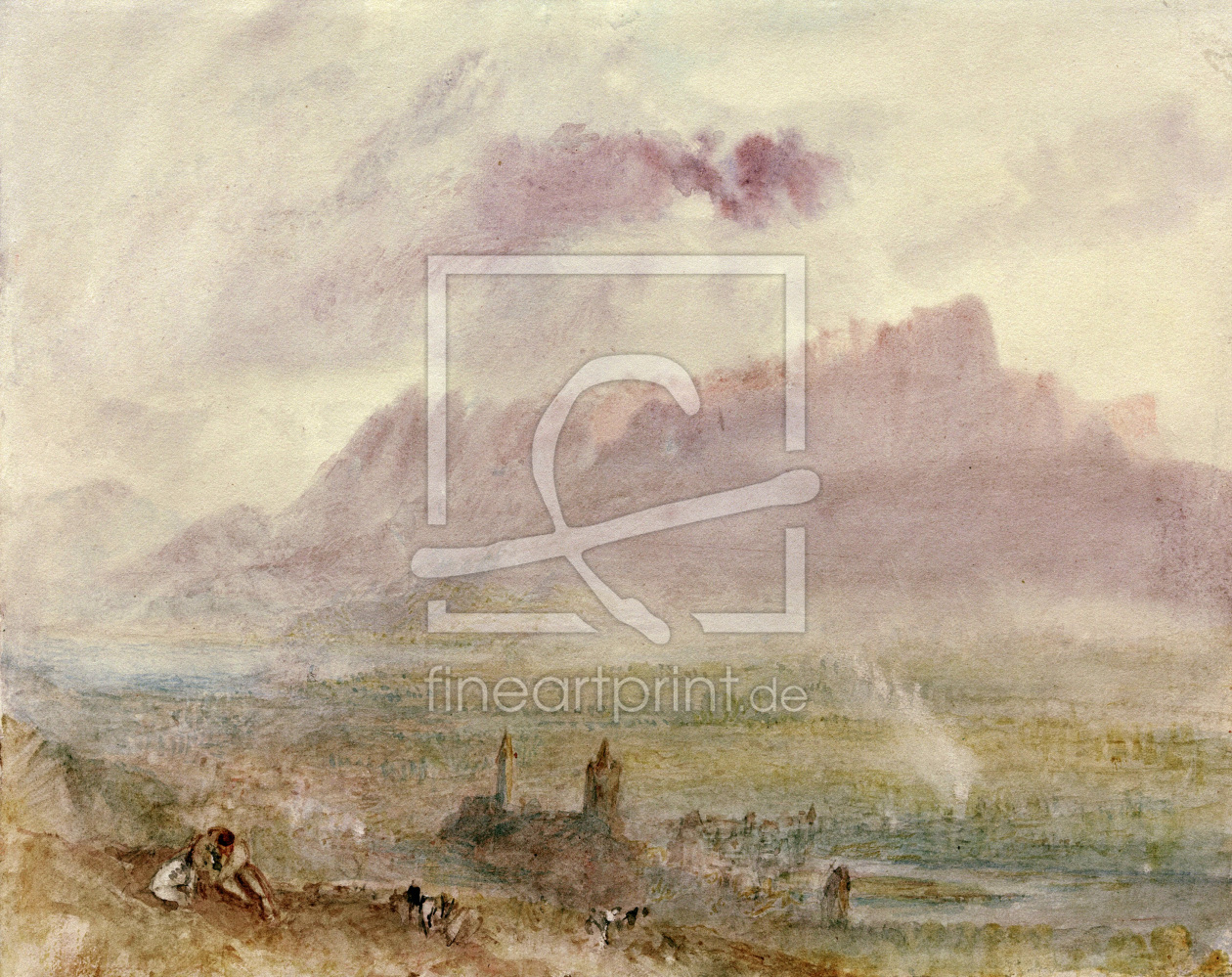 Bild-Nr.: 30008151 Thun, Stadt und See / Aquarell v.Turner erstellt von Turner, Joseph Mallord William