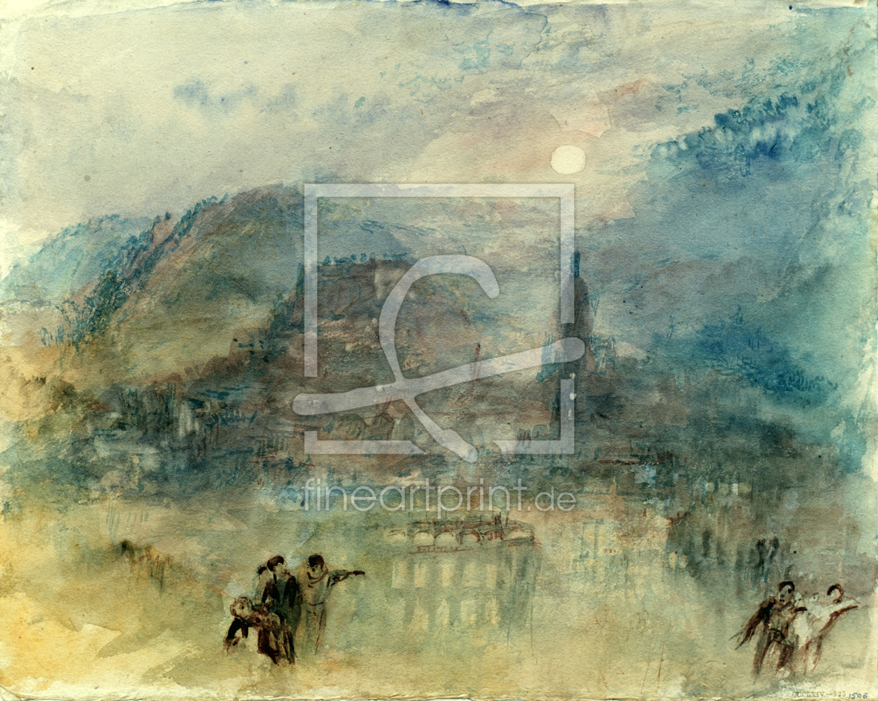 Bild-Nr.: 30008157 William Turner, Heidelberg, Mondlicht erstellt von Turner, Joseph Mallord William