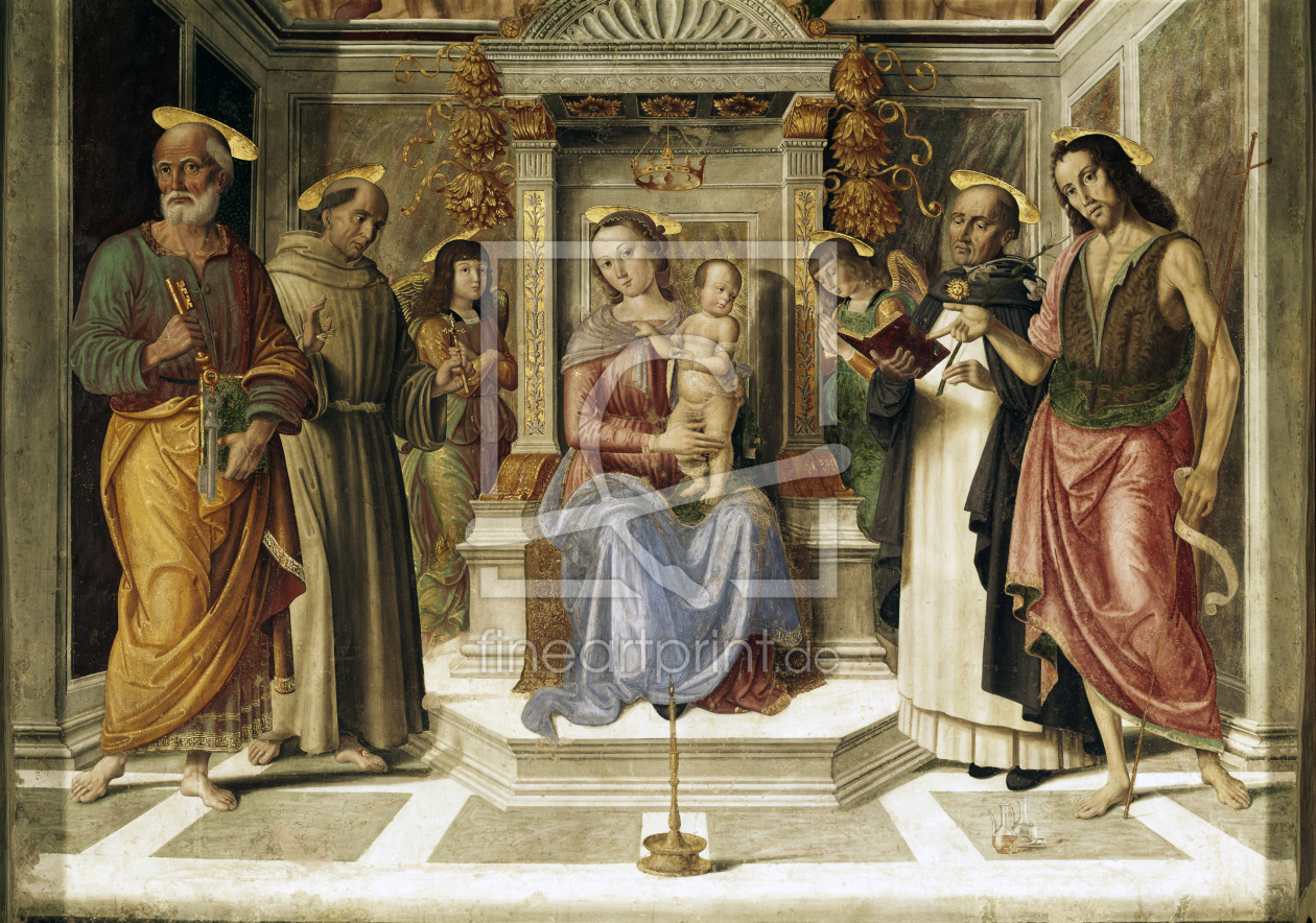 Bild-Nr.: 30008205 Pinturicchio School /Mary & Child/Fresco erstellt von Pinturicchio, Bernadino di Betto di Biagio