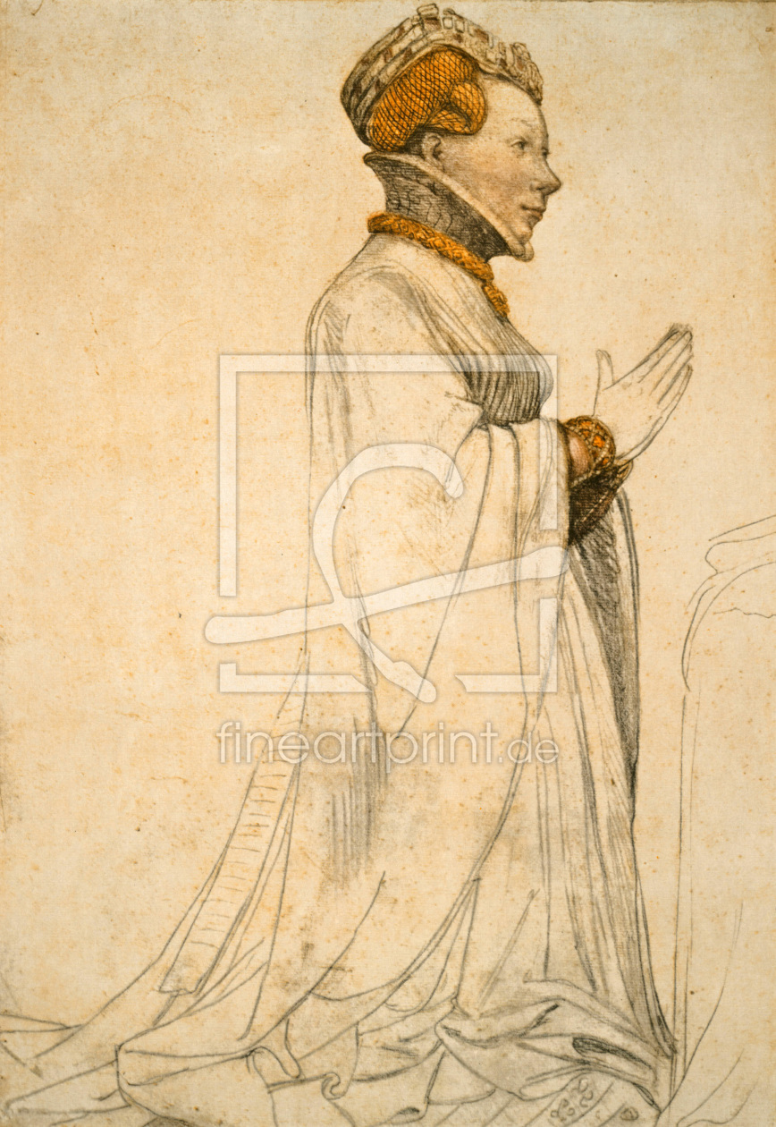 Bild-Nr.: 30008249 Jeanne de Boulogne / Drawing / Holbein erstellt von Hans Holbein der Jüngere