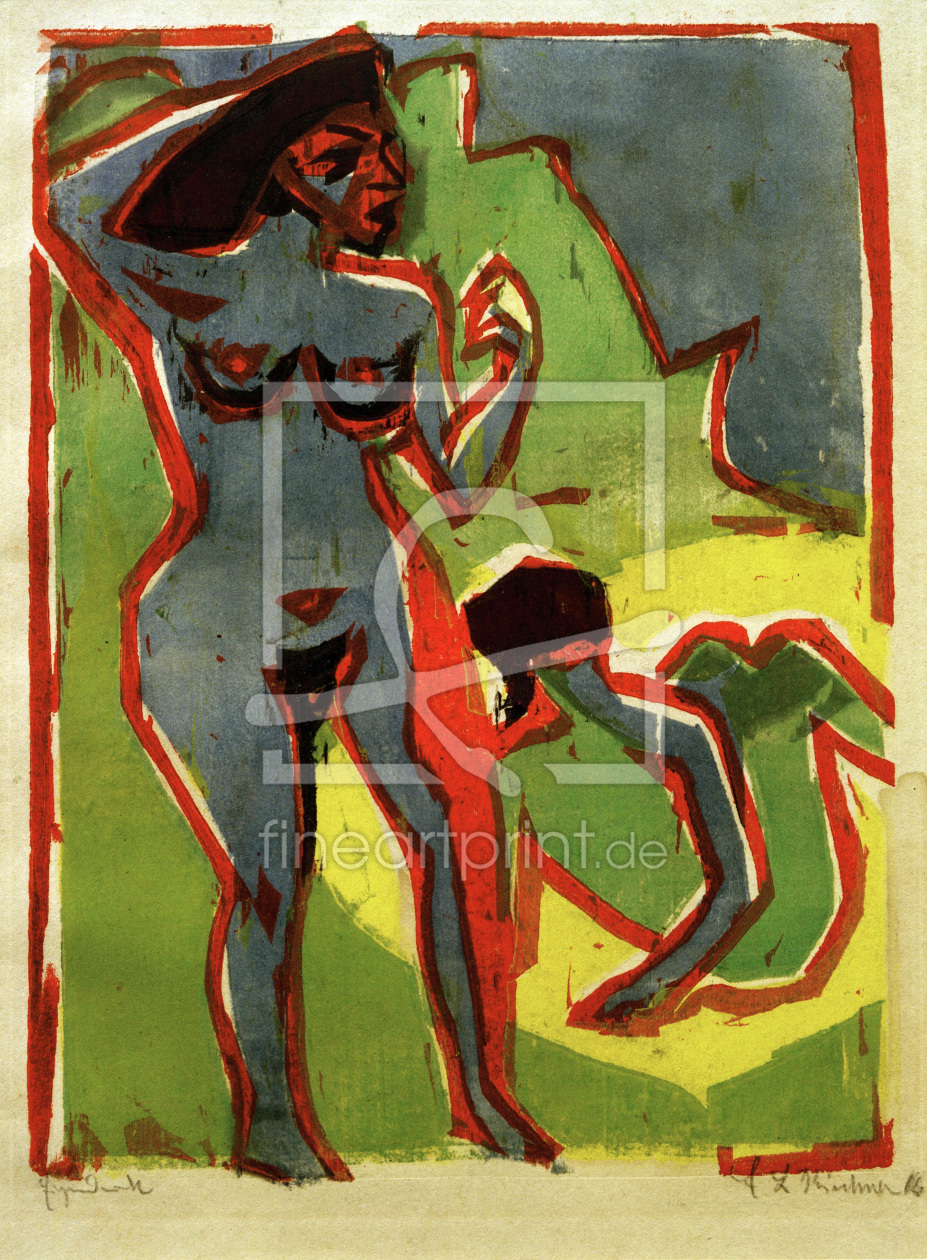 Bild-Nr.: 30008321 E.L.Kirchner,Badende Frauen (Moritzburg) erstellt von Ernst Ludwig Kirchner