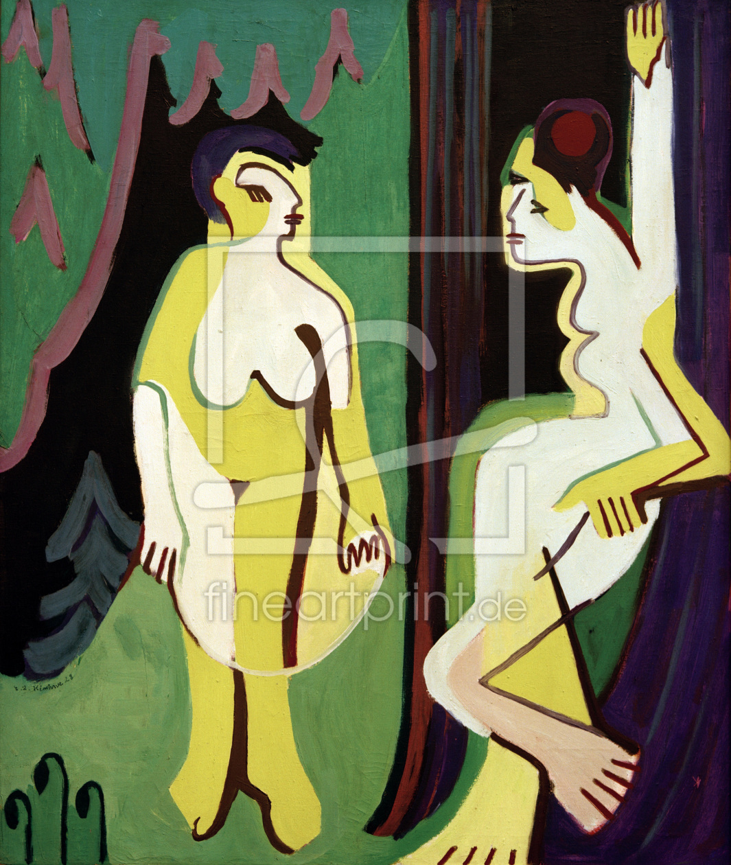 Bild-Nr.: 30008403 E.L.Kirchner, Nackte Fraue auf Waldwiese erstellt von Ernst Ludwig Kirchner