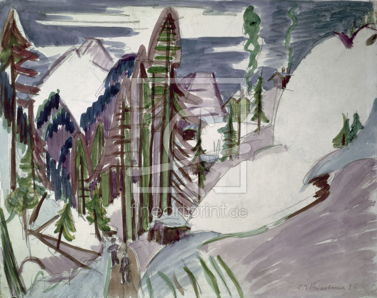 Bild-Nr.: 30008407 Kirchner / Valley near Davos / 1926 erstellt von Ernst Ludwig Kirchner