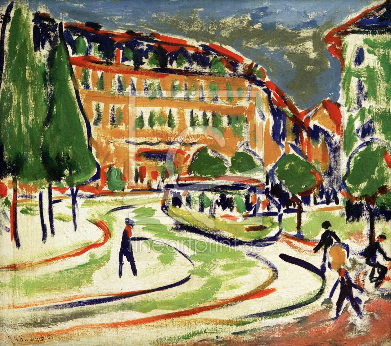 Bild-Nr.: 30008415 E.L.Kirchner, Straßenbahn in Dresden erstellt von Ernst Ludwig Kirchner