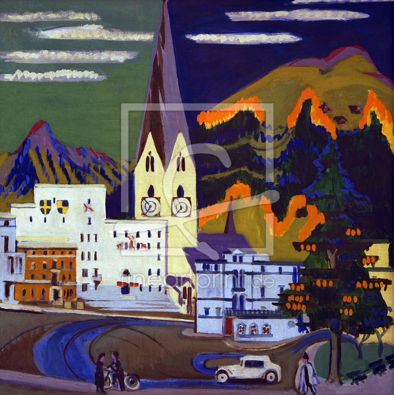 Bild-Nr.: 30008417 E.L.Kirchner, Rathaus Davos Platz erstellt von Ernst Ludwig Kirchner