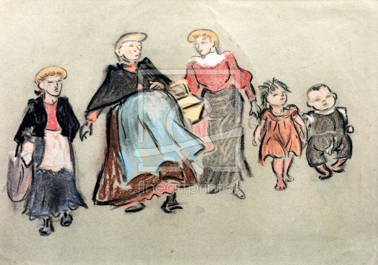 Bild-Nr.: 30008443 H.Zille, Mutter und Kinder erstellt von Zille, Heinrich