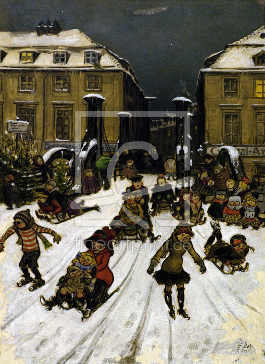 Bild-Nr.: 30008463 Zille / Joys of Winter / Berlin / 1911 erstellt von Zille, Heinrich