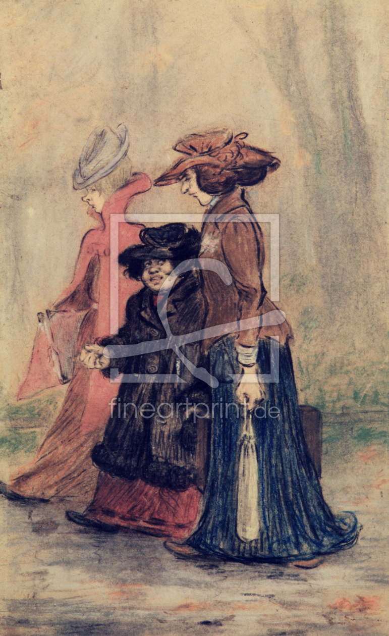 Bild-Nr.: 30008497 H.Zille, Drei Damen im Tiergarten erstellt von Zille, Heinrich