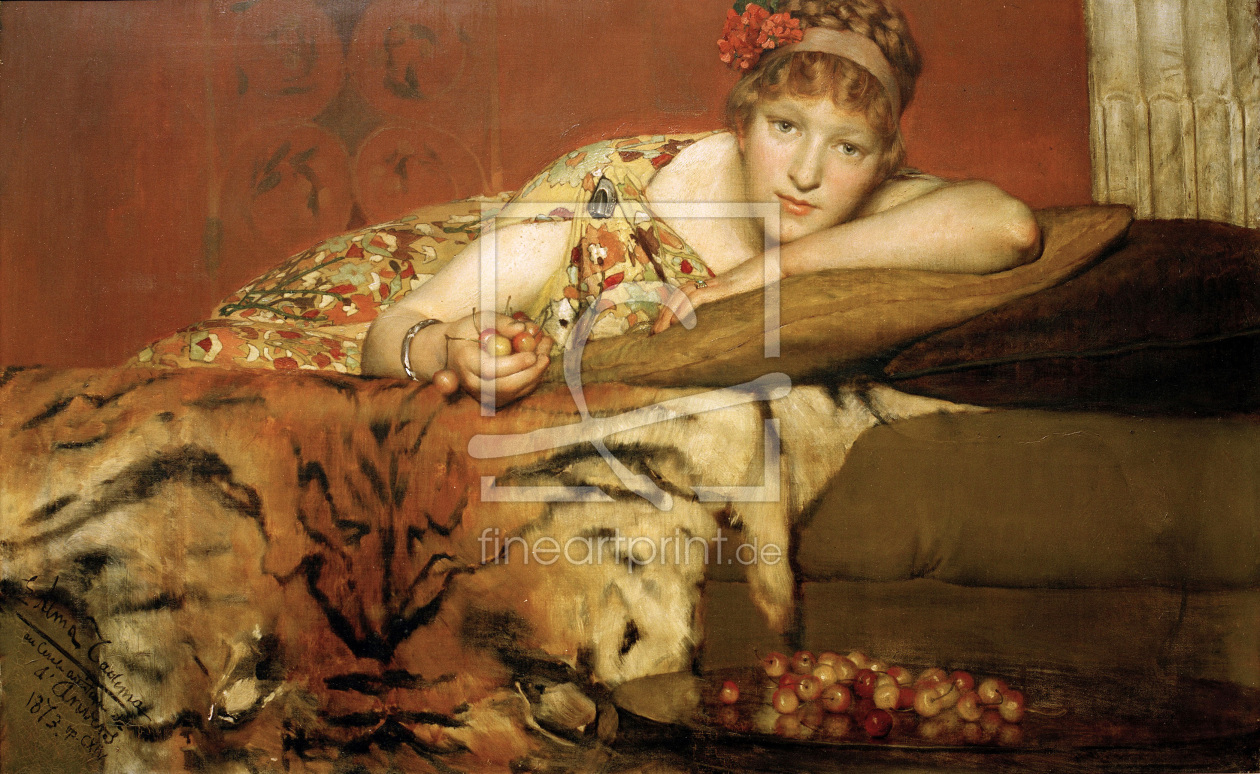 Bild-Nr.: 30008517 L.Alma-Tadema / Cherries / 1873 erstellt von Alma-Tadema, Lawrence