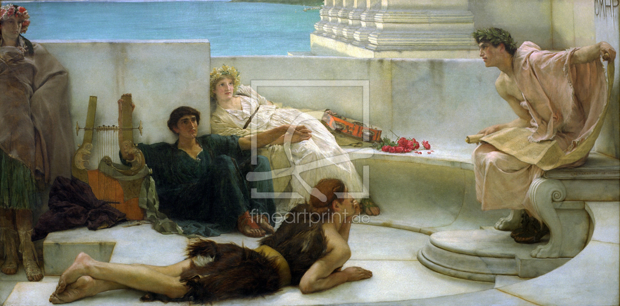Bild-Nr.: 30008543 L.Alma-Tadema, A reading from Homer erstellt von Alma-Tadema, Lawrence
