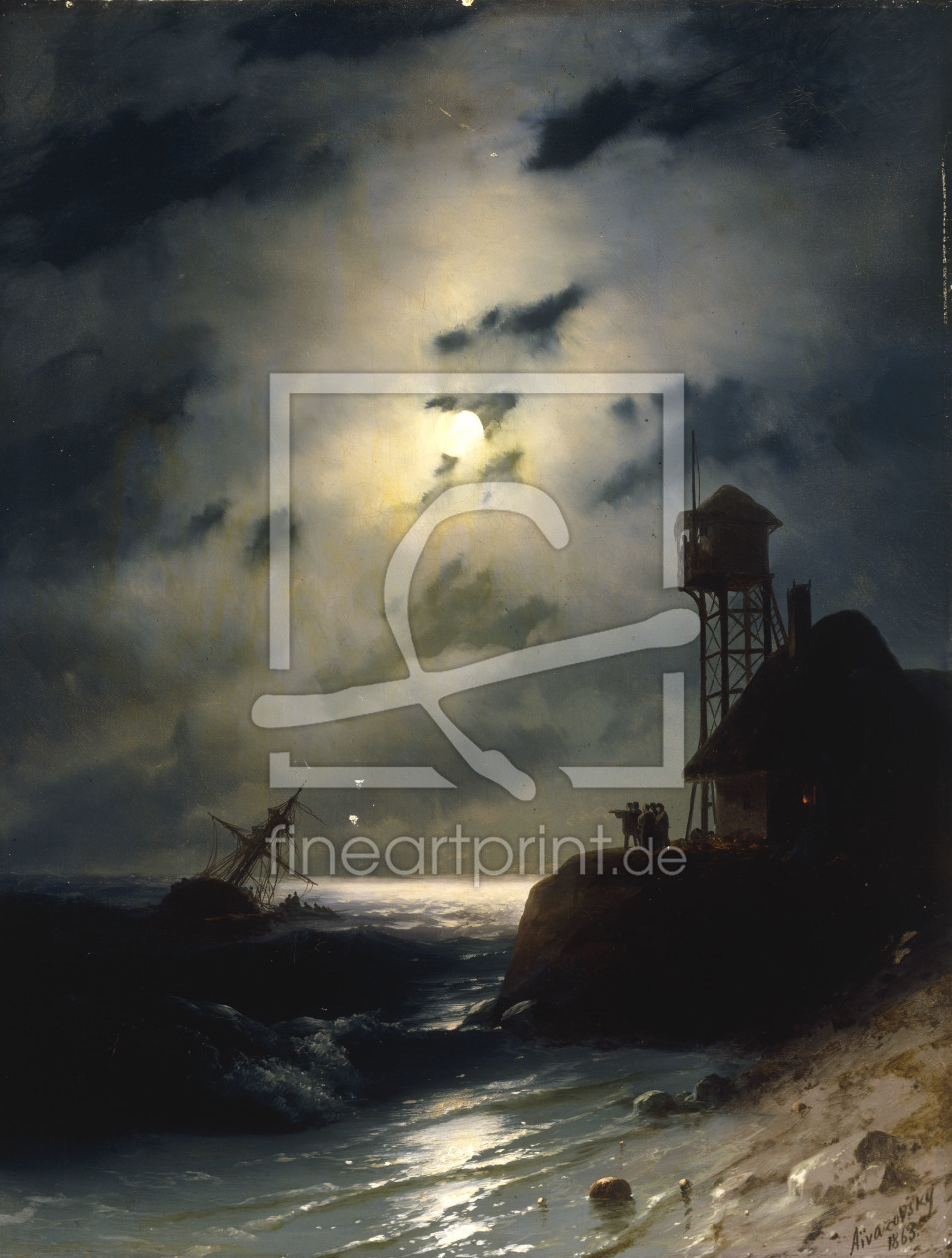 Bild-Nr.: 30008673 I.Aivazovsky, Moonlit Seascape, 1863 erstellt von Aiwasowski, Iwan Konstantinowitsch