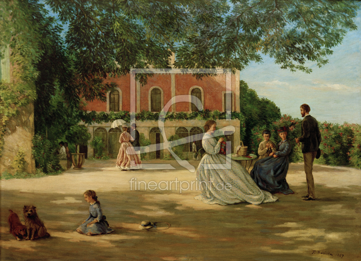 Bild-Nr.: 30008683 Bazille / Terrace in Méric / Painting erstellt von Bazille, Frédéric