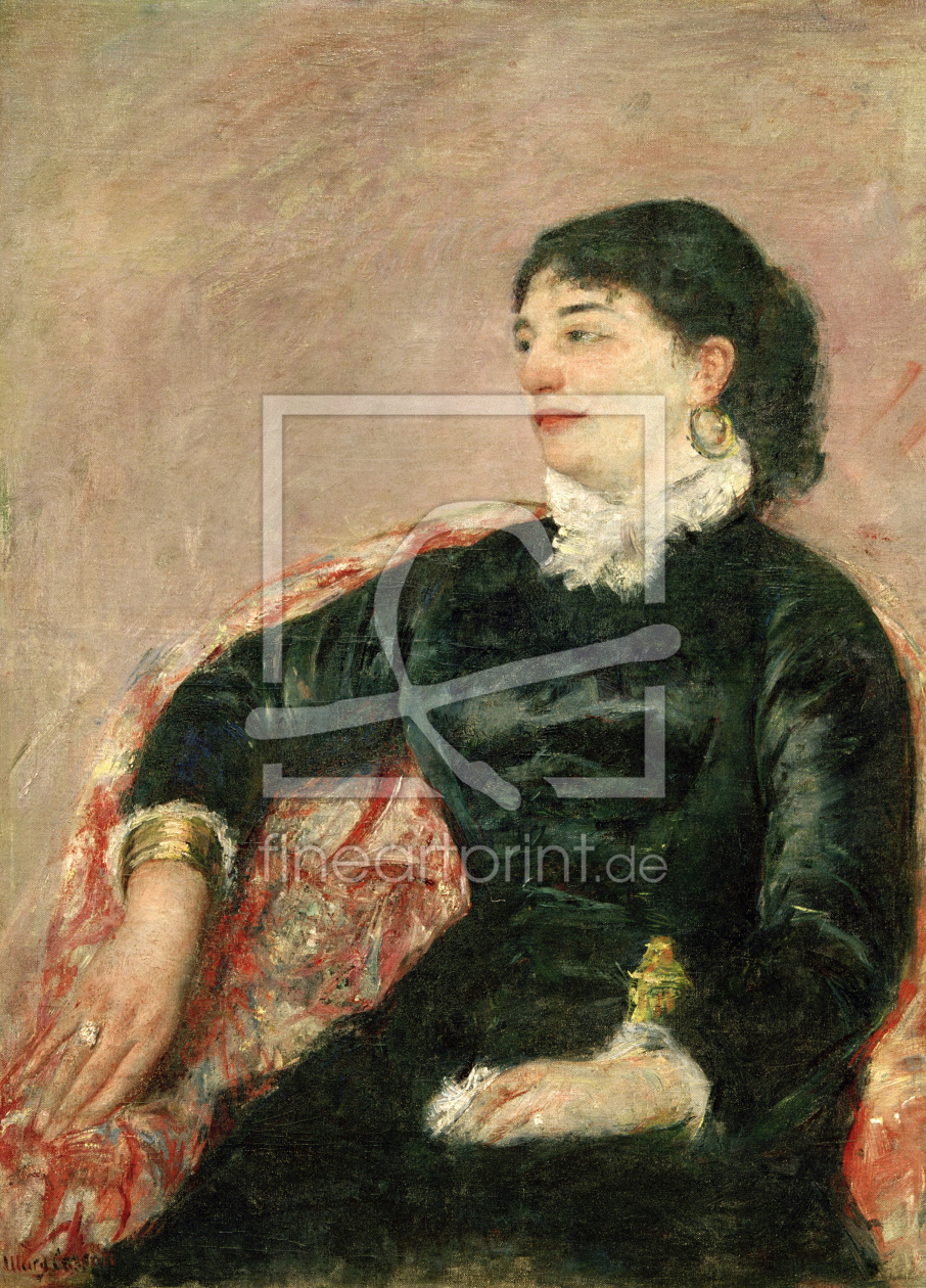 Bild-Nr.: 30008785 M.Cassatt, Portrait of an Italian Lady erstellt von Cassatt, Mary