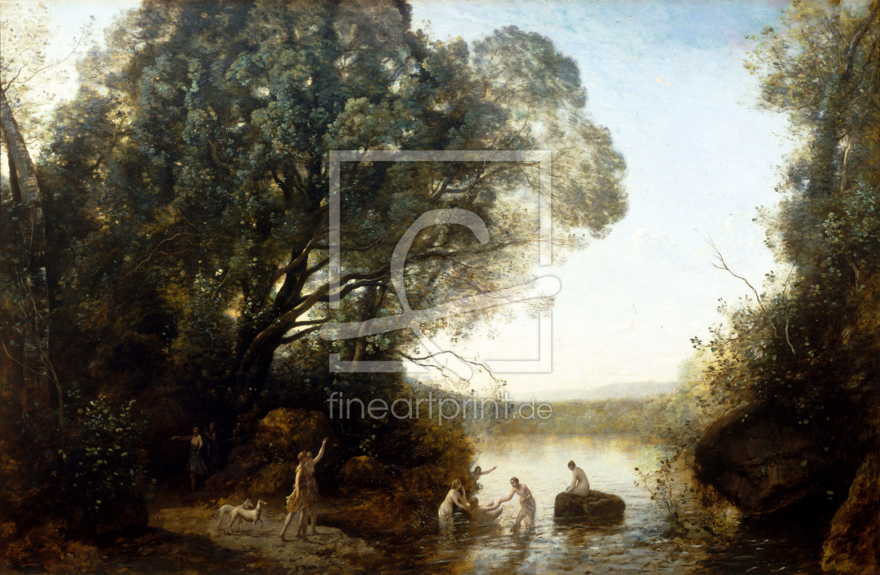 Bild-Nr.: 30008873 Corot / The Bath of Diana erstellt von Corot, Jean Baptiste Camille