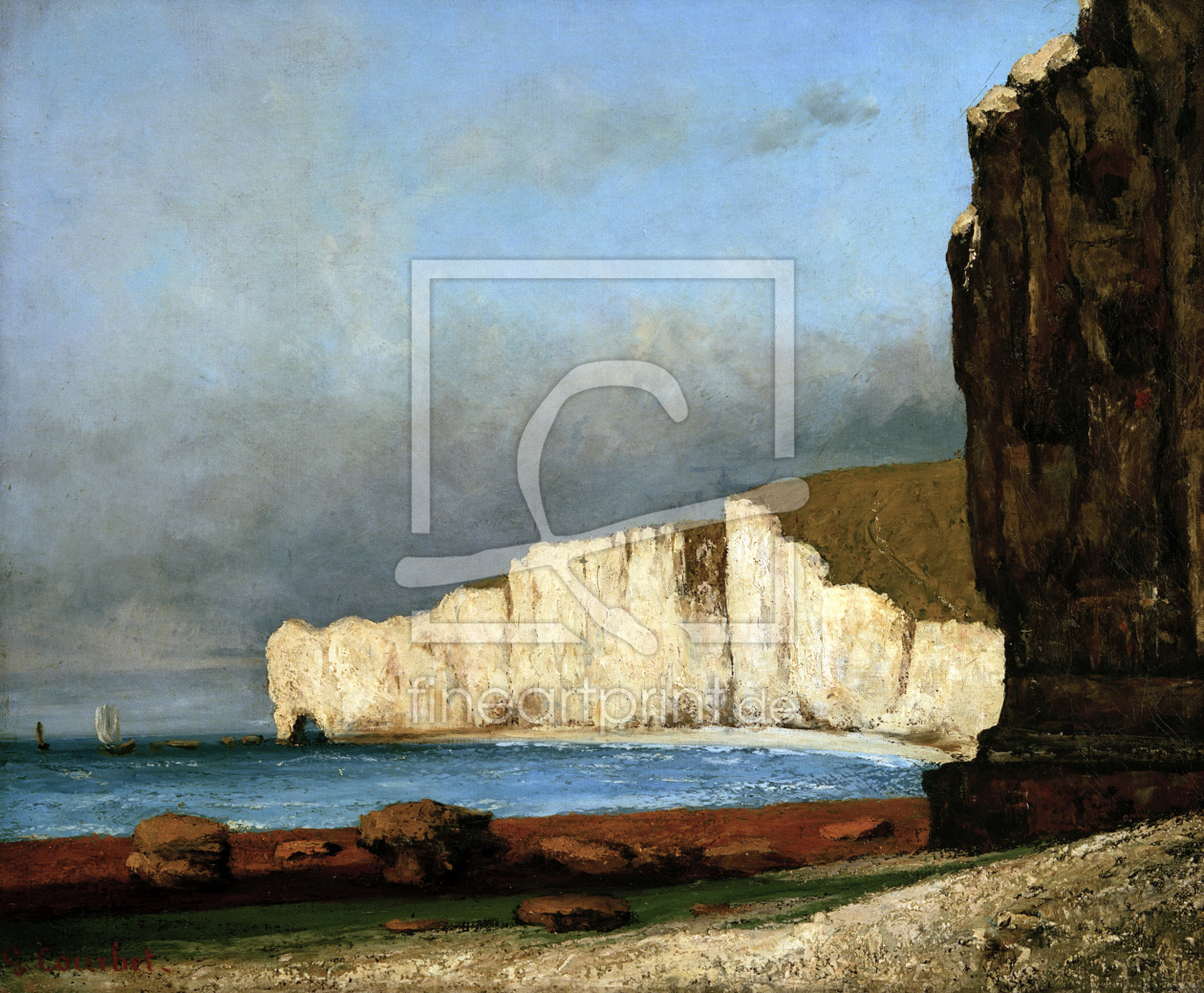 Bild-Nr.: 30008947 Courbet / Coastal landscape / Painting erstellt von Courbet, Gustave